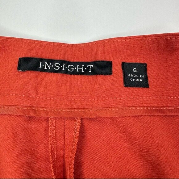 Insight NY Women's Orange Mid-Rise Straight Leg Business Casual Pant 6/W31/L20.5 - Picture 5 of 12